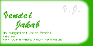 vendel jakab business card